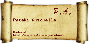 Pataki Antonella névjegykártya